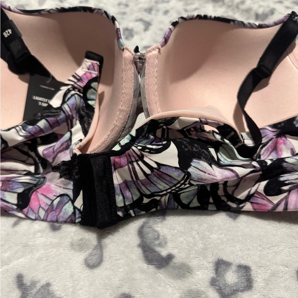Torrid Butterfly Print Bra - Black and Pink - Picture 3 of 4